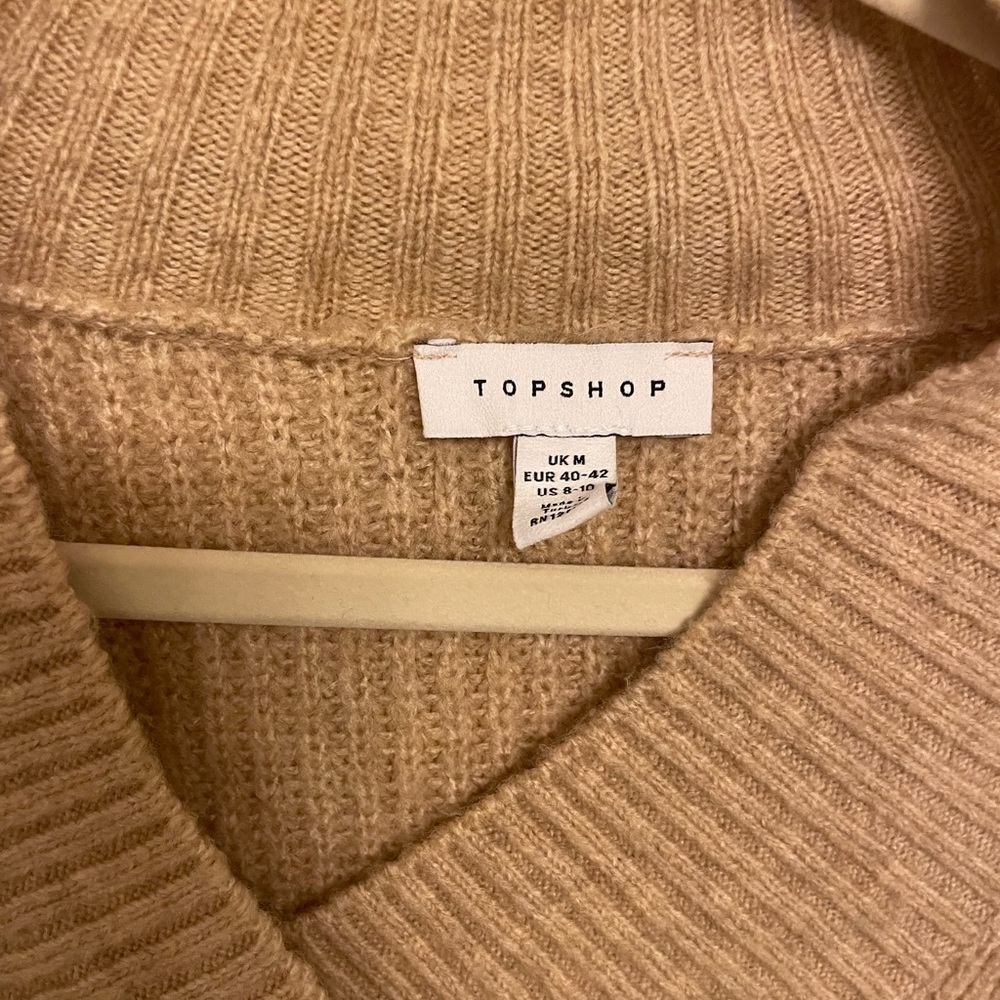 Top Shop Ribbed V-Neck Sweater - Picture 2 of 5